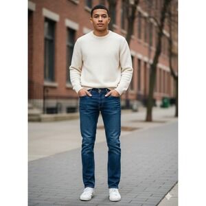 Levi Strauss Co 502 Regular Taper Fit Dark Wash Mens Jeans Size 32 x 34